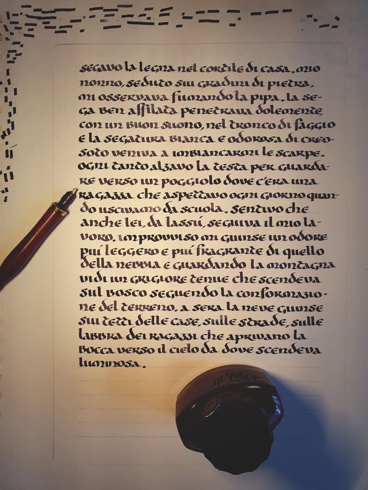 Calligrafia di Mario Rigoni Stern